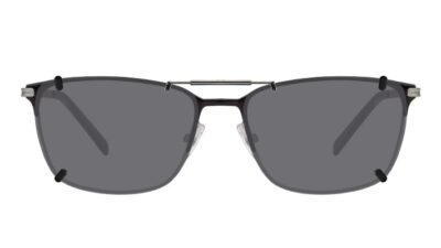 Clip-on sunglasses for Unofficial UNOM0163 with a Spring bridge and Gray | Polarized | 14% Light Transmission lenses