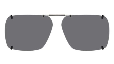 Clip-on sunglasses for Versace VE2290 with a Spring bridge and Gray | Polarized | 14% Light Transmission lenses