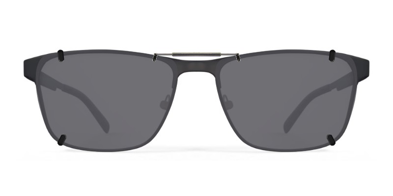 Custom Clip-Ons for Walmart Men's Najja 1 Clip-on sunglasses for Walmart Men's Najja with a Spring bridge and Gray | Polarized | 14% Light Transmission lenses