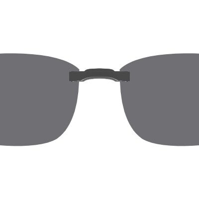 Clip-on sunglasses for Warby Parker Crane with a Magnetic bridge and Gray | Polarized | 14% Light Transmission lenses