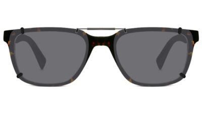 Clip-on sunglasses for Warby Parker Gilbert with a Spring bridge and Gray | Polarized | 14% Light Transmission lenses