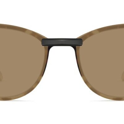 Clip-on sunglasses for Warby Parker Maren with a Magnetic bridge and Brown | Non Polarized | 15% Light Transmission lenses
