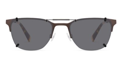 Clip-on sunglasses for Warby Parker Model with a Spring bridge and Gray | Polarized | 14% Light Transmission lenses