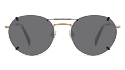 Clip-on sunglasses for Warby Parker Simon with a Spring bridge and Gray | Polarized | 14% Light Transmission lenses