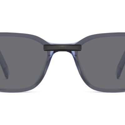 Clip-on sunglasses for Warby Parker Weathers with a Magnetic bridge and Gray | Polarized | 14% Light Transmission lenses