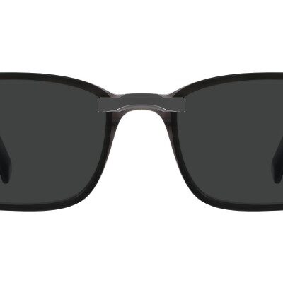 Clip-on sunglasses for Warby Parker Wilkie with a Magnetic bridge and Dark Gray | Polarized | 6% Light Transmission lenses