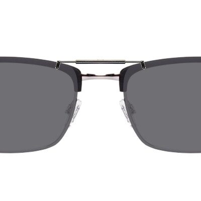 Clip-on sunglasses for Wide Guyz Carmine with a Spring bridge and Gray | Polarized | 14% Light Transmission lenses